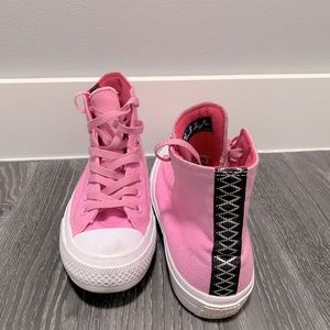 Converse light pink high tops